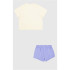 Ensemble Champion Fille Ivoire/Lilas