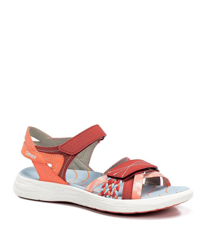Sandalias Chiruca Barbate 08 Mujer Burdeos / Coral