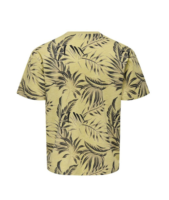 Camiseta ONLY & SONS Onskash Reg Leaf Aop...