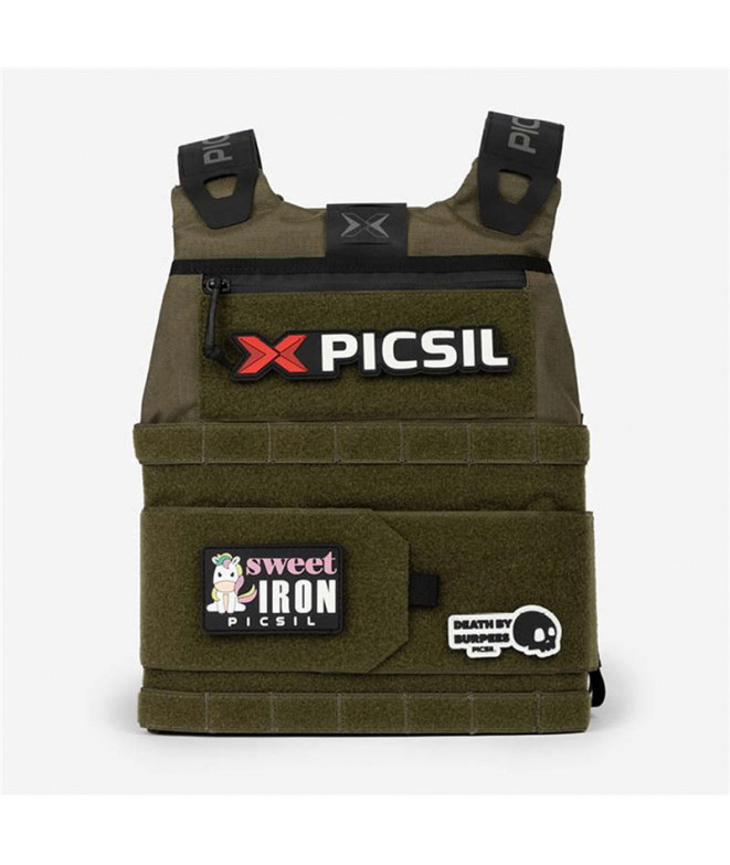 Chaleco de Fitness Picsil Ingot Tactical Training Weight Verde