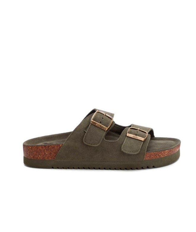 Sandalias XTI Serraje Mujer Kaki