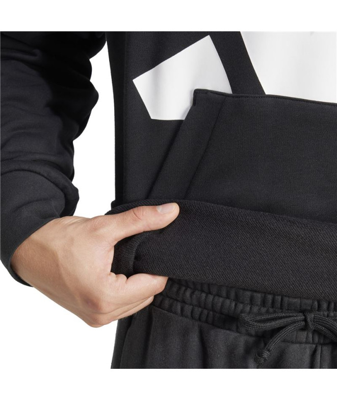 Sweat adidas Bl French Terry Hd Homme Noir/Blanc