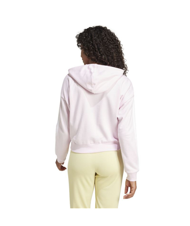 Sweat adidas 3Bandas French Terry Fz Hd Femme Rose
