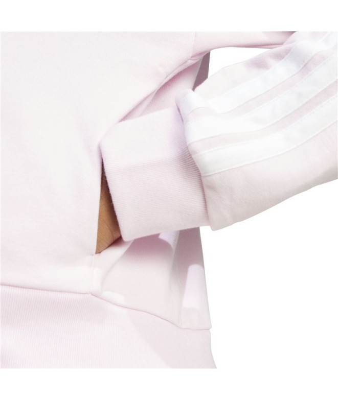 Sweat adidas 3Bandas French Terry Fz Hd Femme Rose