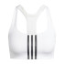 Sutiã esportivo adidas Powerimpact Medium Support 3 Bandas Mulher Branco