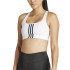 Brassiere de sport adidas Powerimpact Medium Support 3 Bandas Femme Blanc