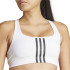 Sutiã esportivo adidas Powerimpact Medium Support 3 Bandas Mulher Branco
