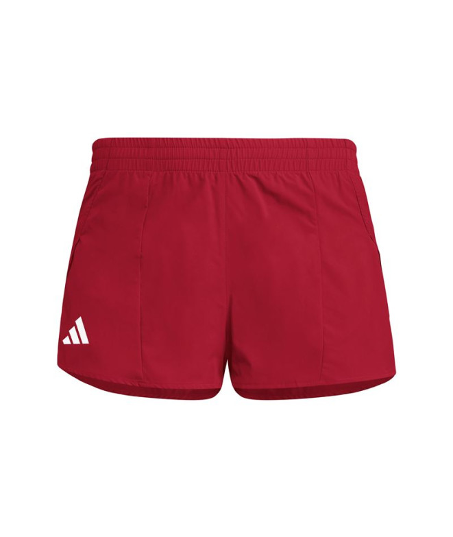 Pantalones de Running adidas Adizero Split Mujer Rojo