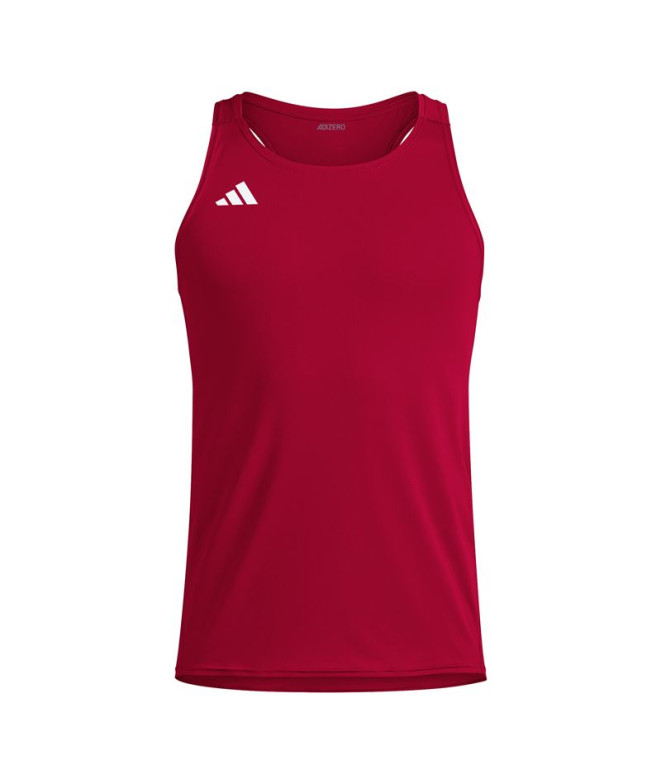 Camiseta de Running adidas Adizero Snglt Hombre Rojo