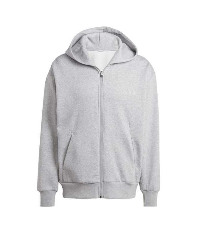 Chaqueta adidas All Szn Fleece Full Zip Hoodie Hombre Gris