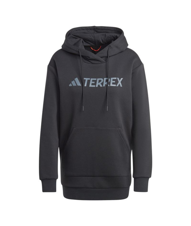 Moletom de Montanha adidas Terrex Multi Large Logo Hoody Mulher Preto