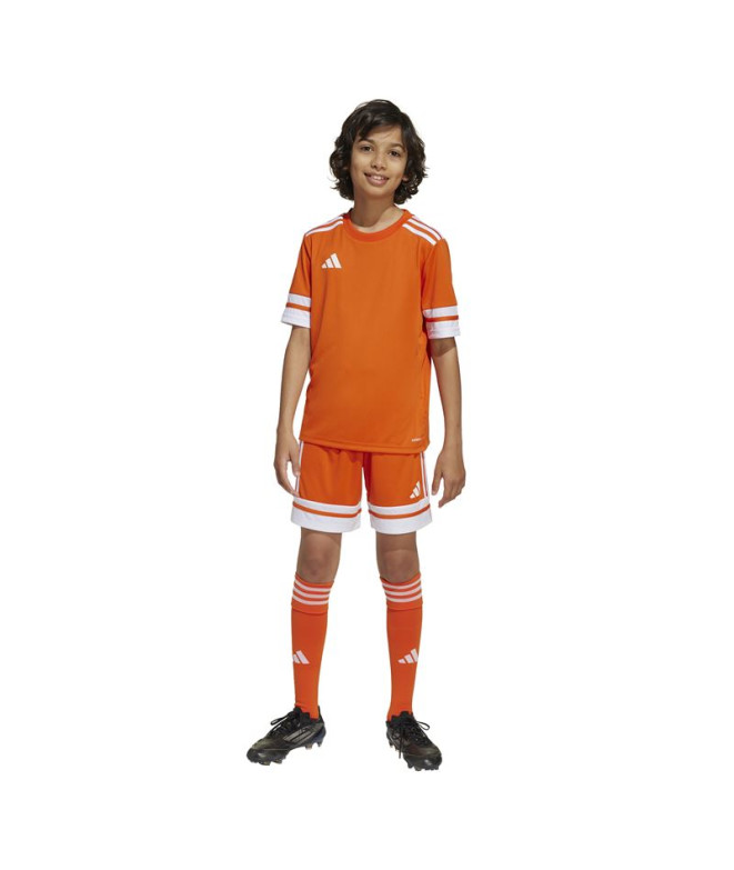 Pantalones de Fútbol adidas Squadra25 Sho Infantil Naranja/Blanco