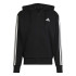 Moletom adidas 3 Bandas French Terry Fz Hd Homem Preto/Branco