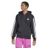 Moletom adidas 3 Bandas French Terry Fz Hd Homem Preto/Branco