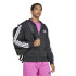 Moletom adidas 3 Bandas French Terry Fz Hd Homem Preto/Branco