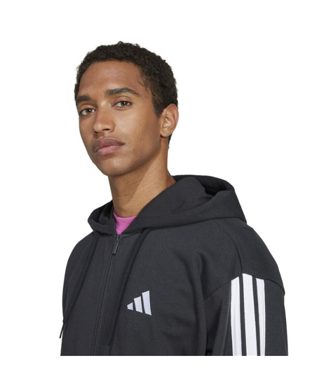 Moletom adidas 3 Bandas French Terry Fz Hd...