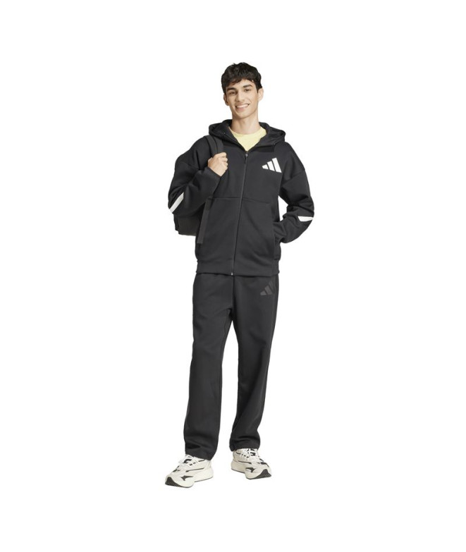 Sudadera adidas Z.N.E. Fz Hombre Negro/Blanco