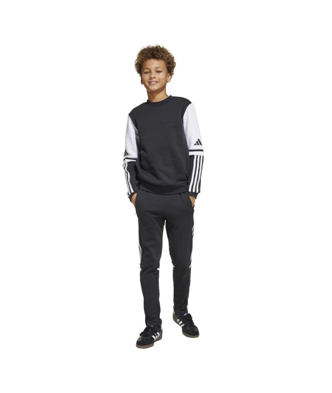 Sudadera de Fútbol adidas Squadra25 Sw Crew Infantil Negro/Blanco
