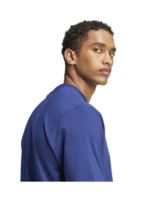 Camiseta adidas Lin Sj Hombre Azul Oscuro/Blanco
