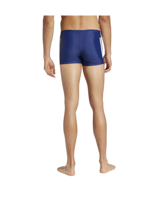 Bañador de Natación adidas 3 Bandas Bld Boxer Hombre Azul Oscuro/Blanco