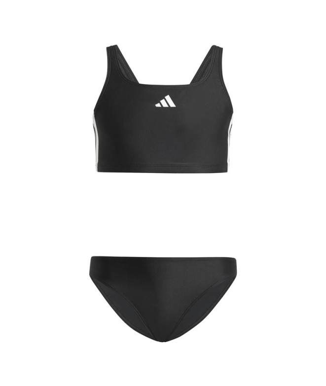 Bikini de Natación adidas 3 Bandas Bld Niña Negro/Blanco