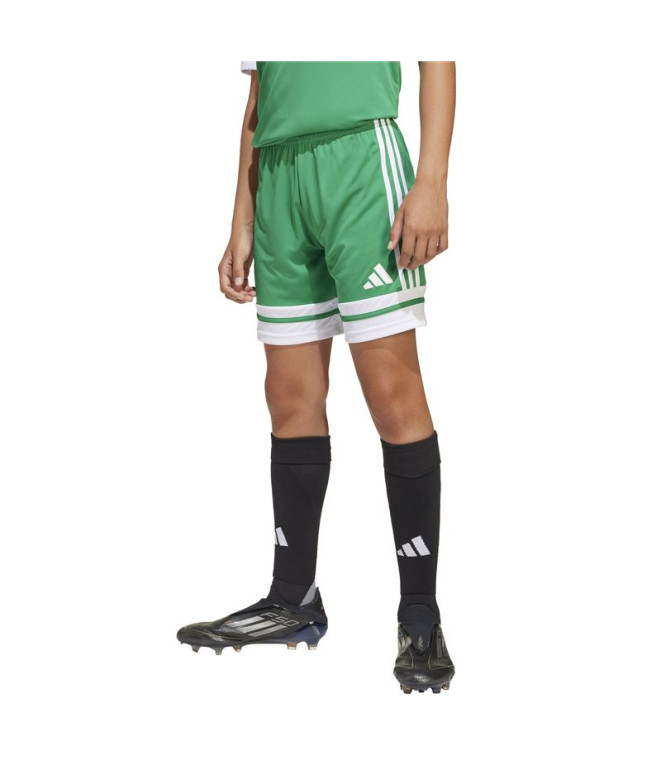 Pantalones de Fútbol adidas Squadra25 Sho Infantil Verde/Blanco
