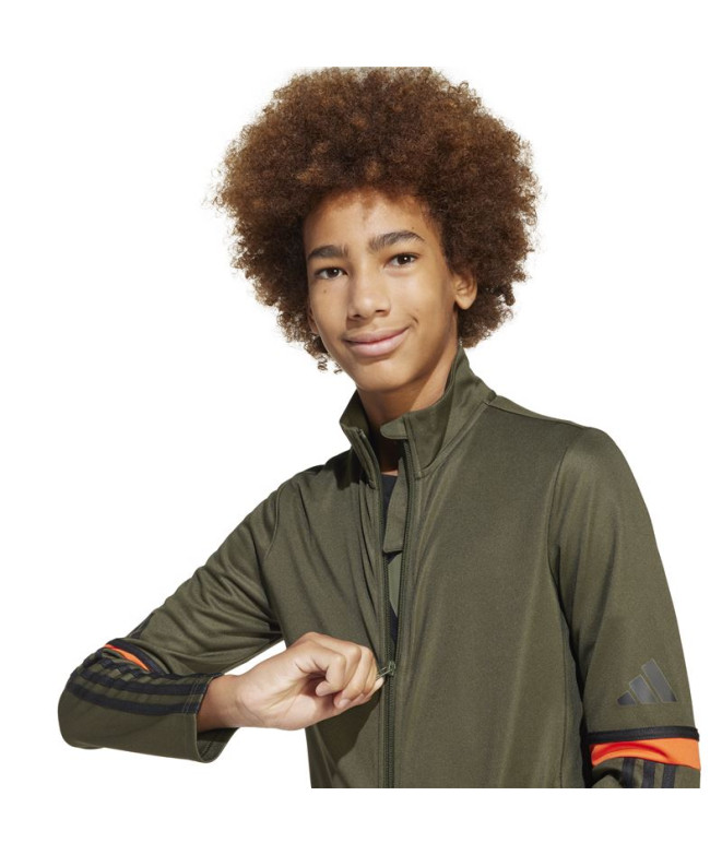 Chaqueta de Fútbol adidas Squadra25 Tr Infantil Verde Oscuro/Negro