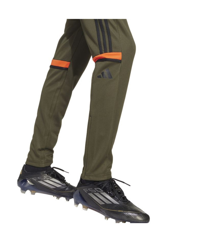 Pantalones de Fútbol adidas Squadra25 Tr Infantil Verde Oscuro/Negro