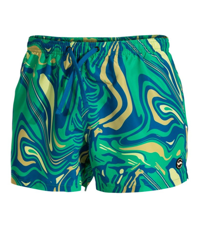 Bañador De Playa Y Piscina Joma Santa Mónica Verde Azul Niño