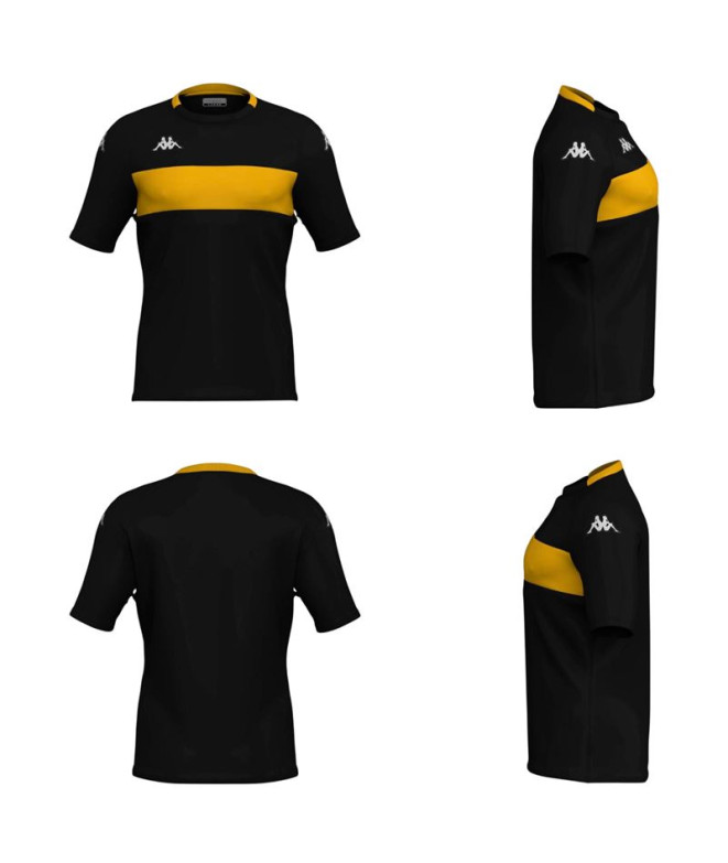 Camiseta Kappa Diago Hombre Black/Yellow Chrome