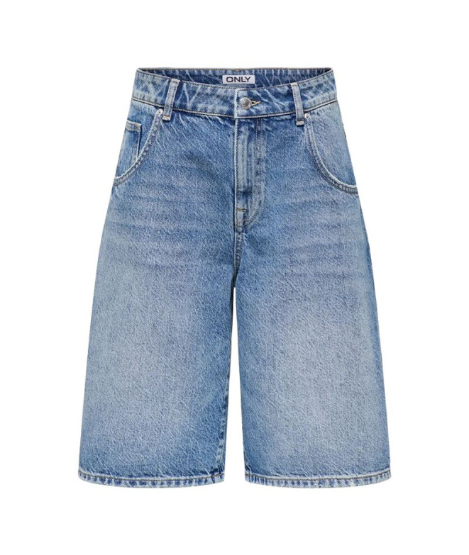 Pantalón Only Onlmate Reg Baggy Long Shorts Dnm Noos Mujer Medium Blue Denim