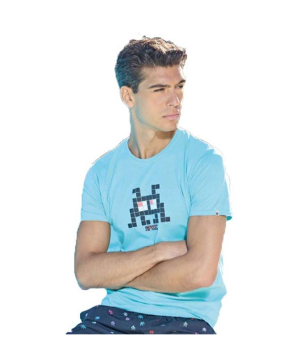 Camiseta Alphadventure Budai Hombre Capri Azul