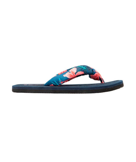 Tongs Brésiliennes Hibiscus Nudo Fuchsia Femme