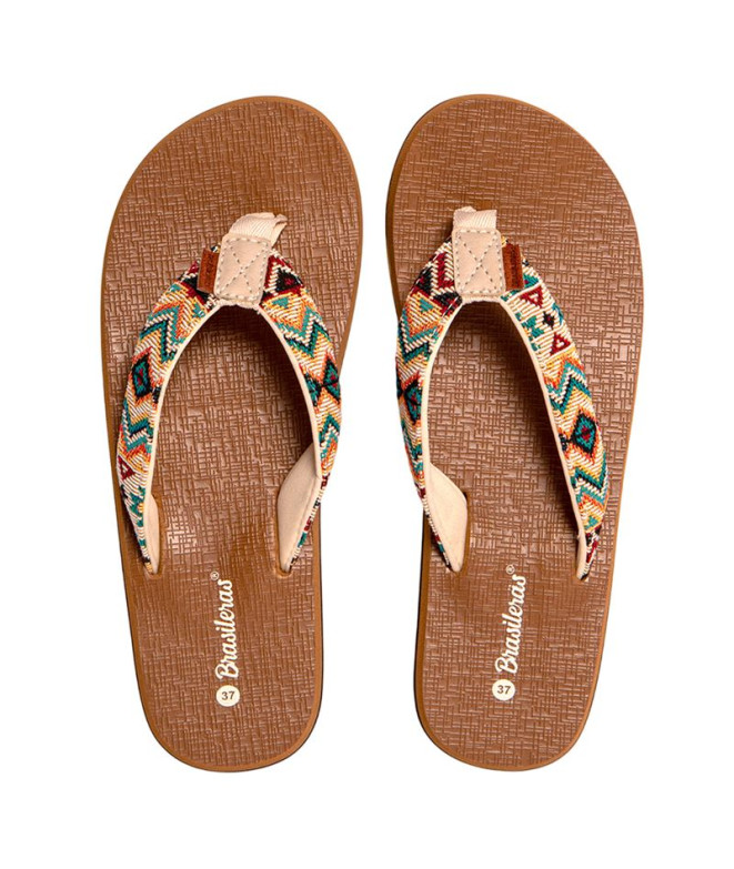 Tongs Brésiliennes Inca Beige Femme