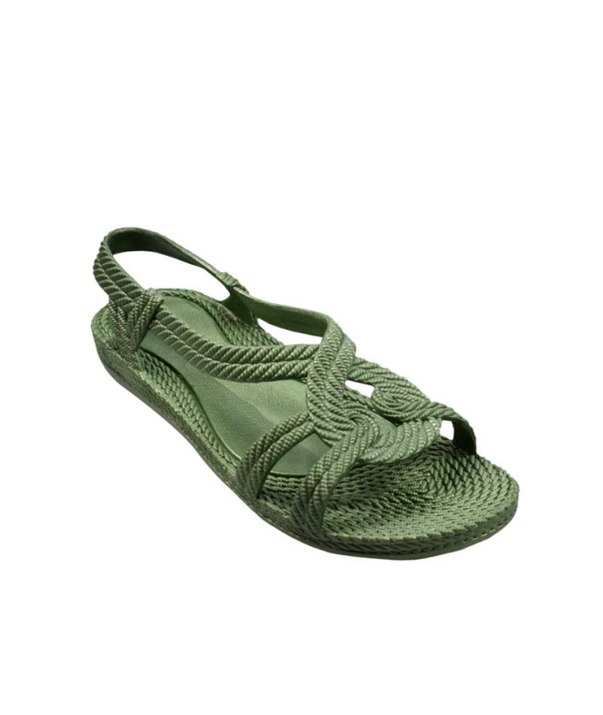 Sandalias Brasileras Esmirna Military Verde Mujer