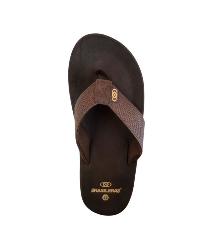 Chanclas Brasileras Puff Marrón Hombre