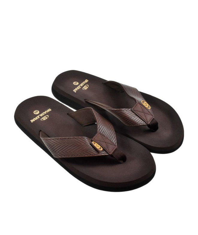 Tongs Brésiliennes Puff Marron Homme