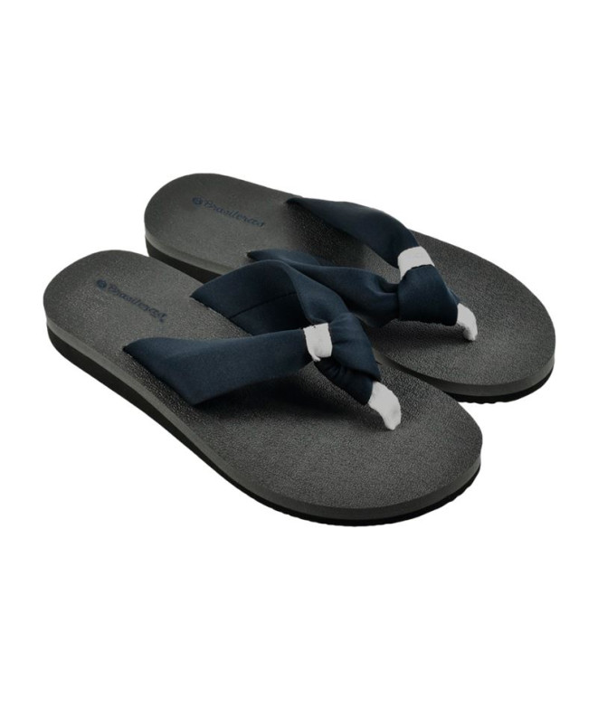 Tongs Brésiliennes Nœud Bleu Femme