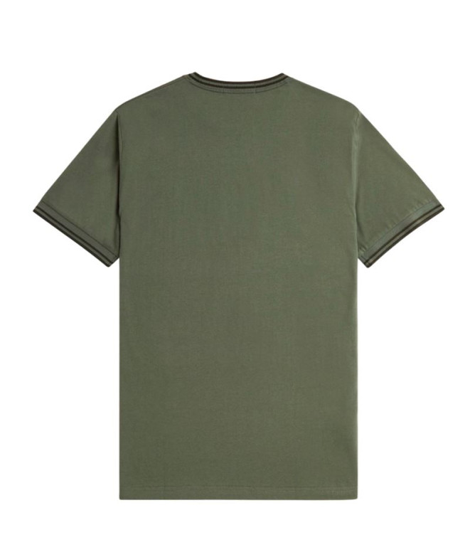 Camiseta Fred Perry Twin Tipped Homem Verde