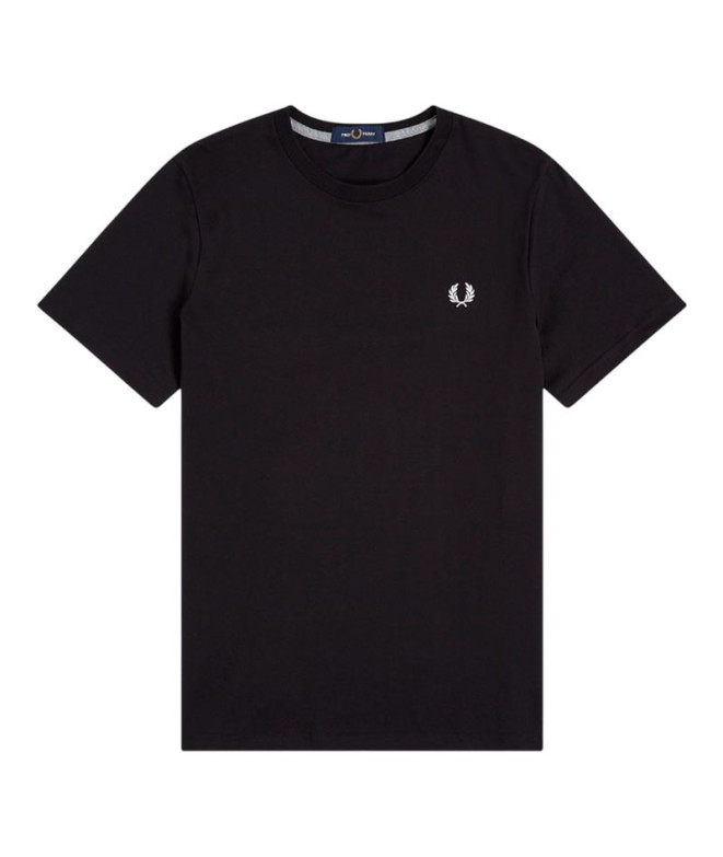 Camiseta Fred Perry Crew Neck Hombre Negro