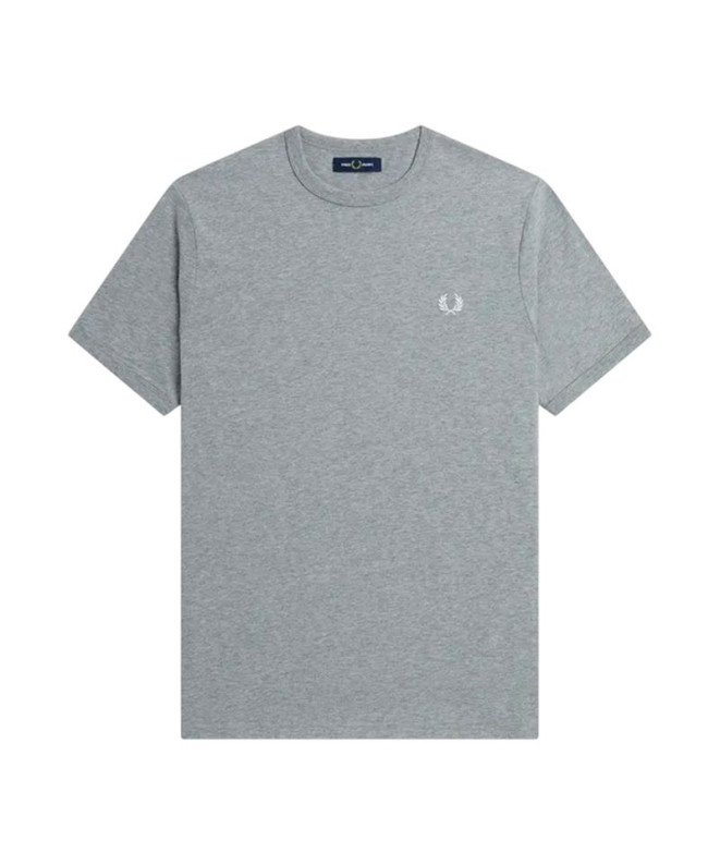 Camiseta Fred Perry Ringer Hombre Gris