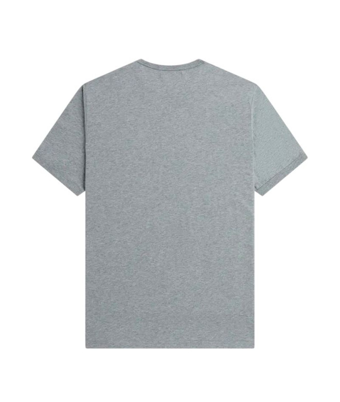 Camiseta Fred Perry Ringer Hombre Gris