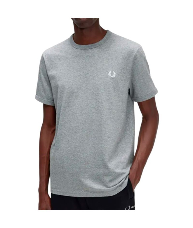 Camiseta Fred Perry Ringer Hombre Gris
