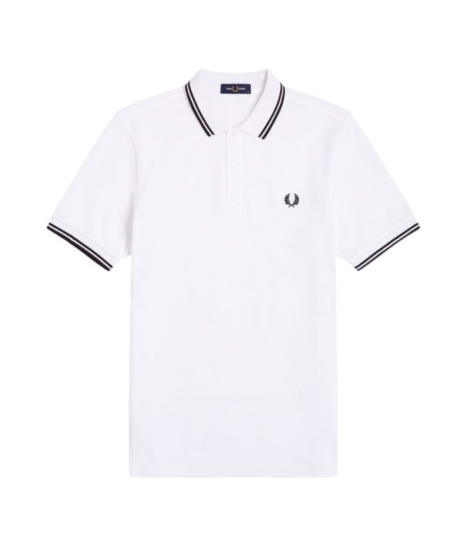 Polo Fred Perry Twin Tipped Fred Perry Hombre Blanco