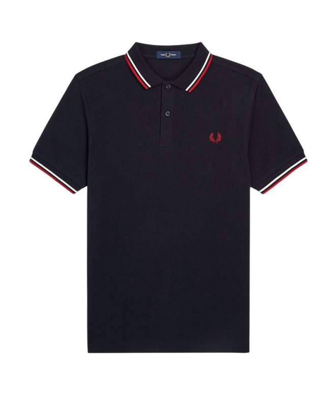 Polo Fred Perry Twin Tipped Fred Perry Hombre Azul Marino