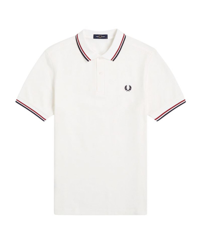 Polo Fred Perry Twin Tipped Fred Perry Hombre Blanco