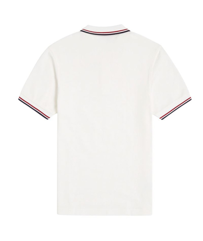 Polo Fred Perry Twin Tipped Fred Perry Homme Blanc
