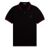Polo Fred Perry Twin Tipped Fred Perry Homem Preto/Vermelho