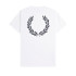 Camiseta Fred Perry Rear Powder Laurel Graphic Homem Branco