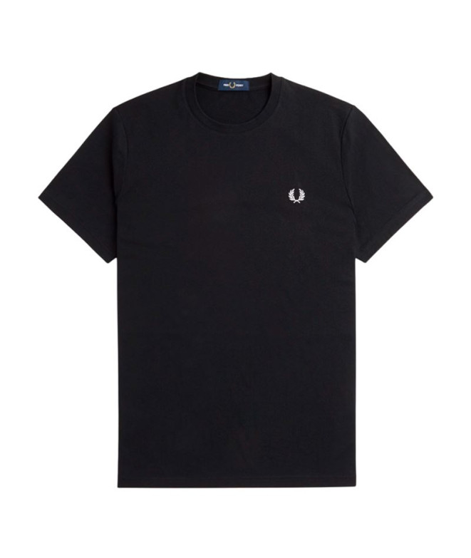 Camiseta Fred Perry Rear Powder Laurel Graphic Hombre Negro